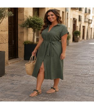 Sandalia Plana De Dedo Para Mujer Color Verde Montevita Ibiza 105298