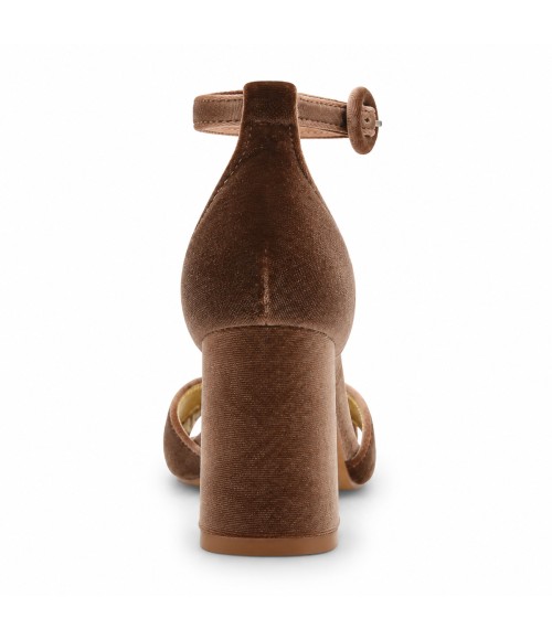 Sandalia de Terciopelo Taupe Elegante Montevita 105319