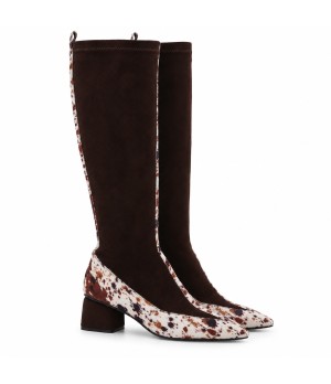 Bota Alta Negra Vaca con Tacon Montevita 105341