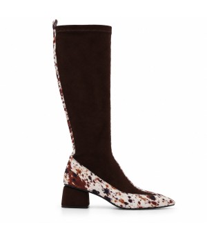 Bota Alta Negra Vaca con Tacon Montevita 105341