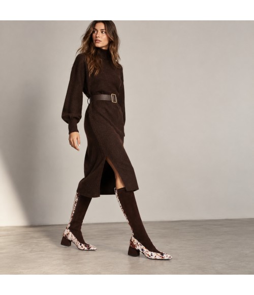 Bota Alta Negra Vaca con Tacon Montevita 105341