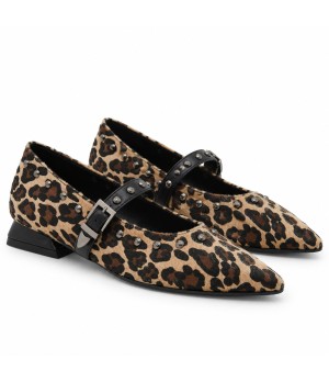 Mercedita Taupe de Leopardo con Tachas Montevita 105342