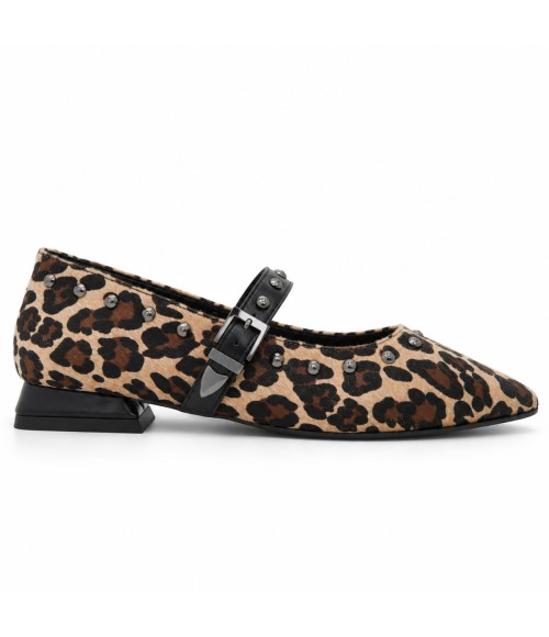 Mercedita Taupe de Leopardo con Tachas Montevita 105342