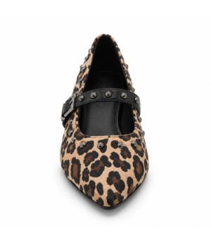 Mercedita Taupe de Leopardo con Tachas Montevita 105342