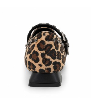 Mercedita Taupe de Leopardo con Tachas Montevita 105342