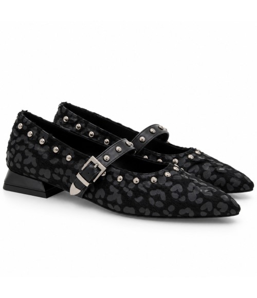 Mercedita Negra de Leopardo con Tachas Montevita 105343
