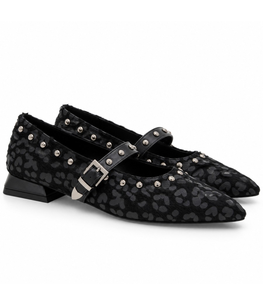 Mercedita Negra de Leopardo con Tachas Montevita 105343