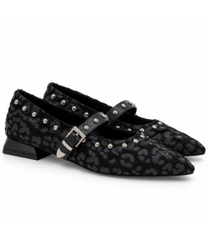Mercedita Negra de Leopardo con Tachas Montevita 105343
