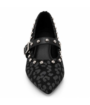 Mercedita Negra de Leopardo con Tachas Montevita 105343