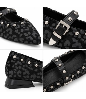 Mercedita Negra de Leopardo con Tachas Montevita 105343