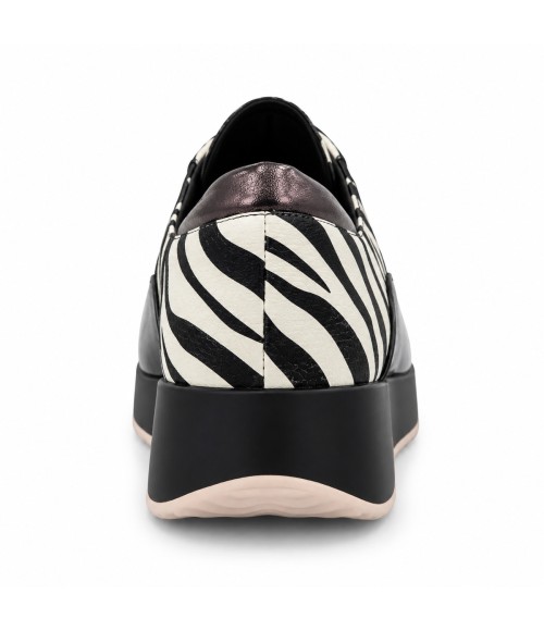 Zapato Cuna Negro Cebra Cordones Montevita 105345