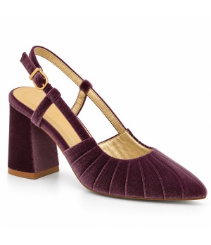 Zapato de Terciopelo Destalonado Malva Montevita 105355
