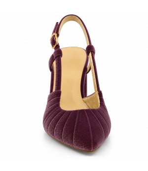 Zapato de Terciopelo Destalonado Malva Montevita 105355