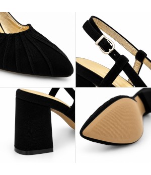 Zapato de Terciopelo Destalonado Negro Montevita 105357