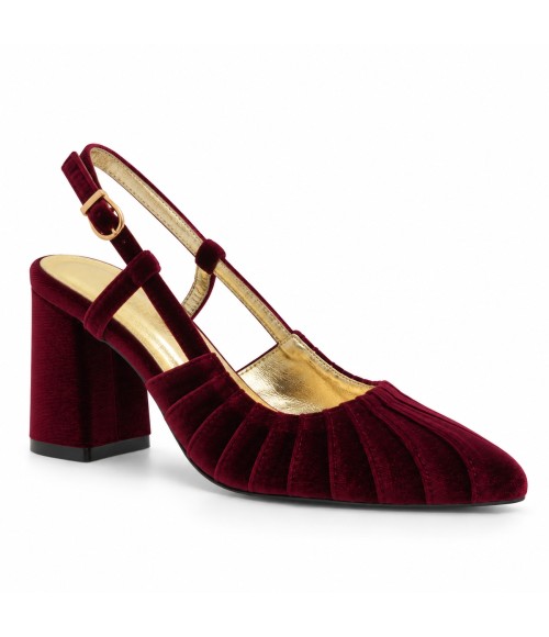 Zapato de Terciopelo Destalonado Burdeos Montevita 105358