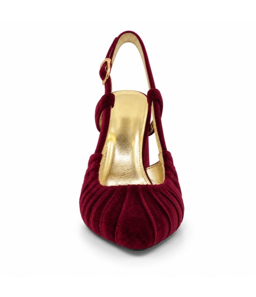Zapato de Terciopelo Destalonado Burdeos Montevita 105358