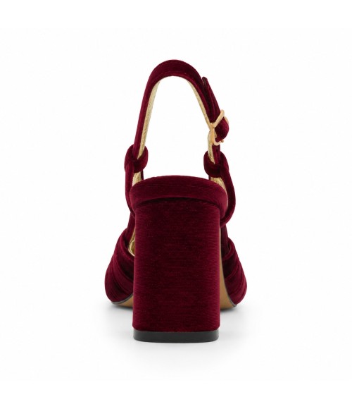 Zapato de Terciopelo Destalonado Burdeos Montevita 105358