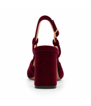 Zapato de Terciopelo Destalonado Burdeos Montevita 105358