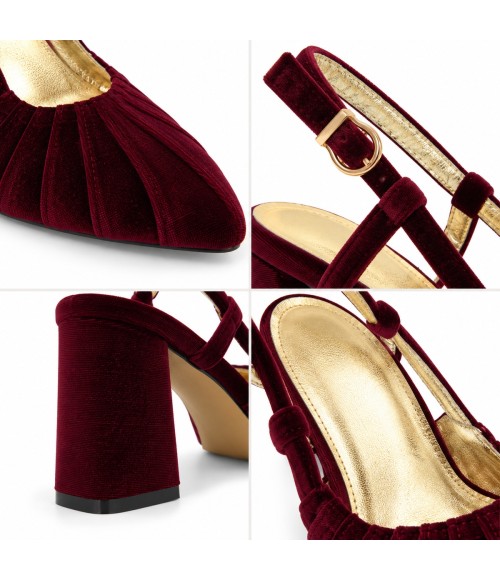 Zapato de Terciopelo Destalonado Burdeos Montevita 105358