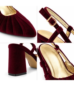 Zapato de Terciopelo Destalonado Burdeos Montevita 105358