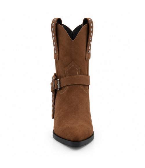 Bota Taupe Estilo Cowboy con Hebilla Montevita 105377