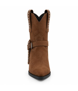 Bota Taupe Estilo Cowboy con Hebilla Montevita 105377