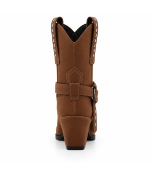 Bota Taupe Estilo Cowboy con Hebilla Montevita 105377