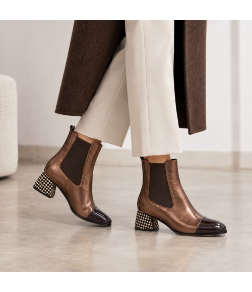 Botin Bonce Elastico Tacon Texturado Montevita 105380