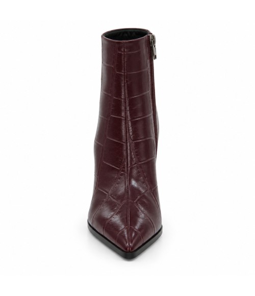Botin Burdeos Coco Tacon Fino Cremallera Interior Montevita 105381
