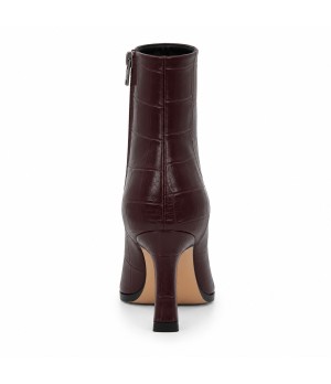 Botin Burdeos Coco Tacon Fino Cremallera Interior Montevita 105381