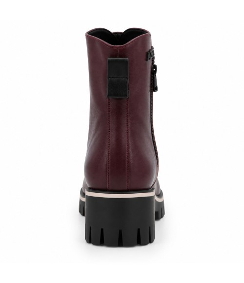 Botin Burdeos Suela Track Cremallera Lateral Montevita 105384