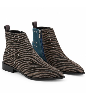 Botin Cebra Azul con Tachas y Punta Fina Montevita 105385