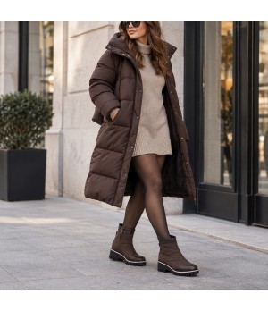 Botin Marron Acolchado Suela Track Comodo Montevita 105388