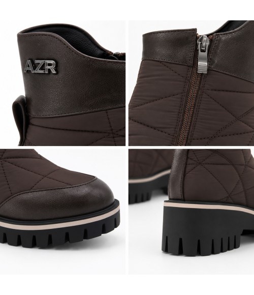 Botin Marron Acolchado Suela Track Comodo Montevita 105388