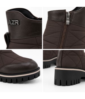 Botin Marron Acolchado Suela Track Comodo Montevita 105388