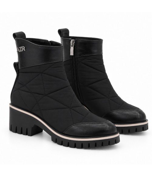 Botin Negro Acolchado Suela Track Comodo Montevita 105397