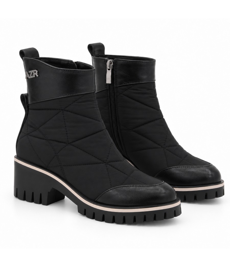 Botin Negro Acolchado Suela Track Comodo Montevita 105397