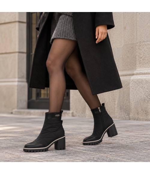 Botin Negro Acolchado Suela Track Comodo Montevita 105397