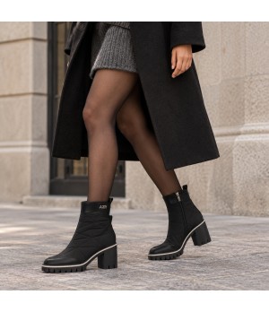 Botin Negro Acolchado Suela Track Comodo Montevita 105397
