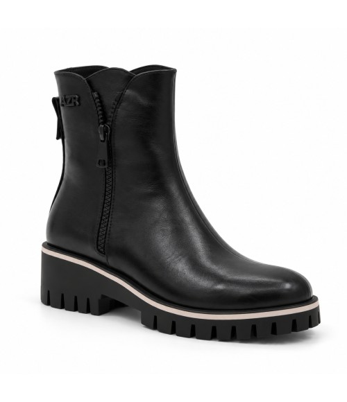 Botin Negro Suela Track Cremallera Lateral Montevita 105410