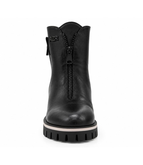 Botin Negro Suela Track Cremallera Lateral Montevita 105410