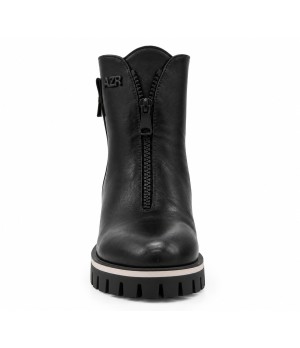 Botin Negro Suela Track Cremallera Lateral Montevita 105410