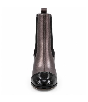 Botin Plomo Elastico Tacon Texturado Montevita 105418