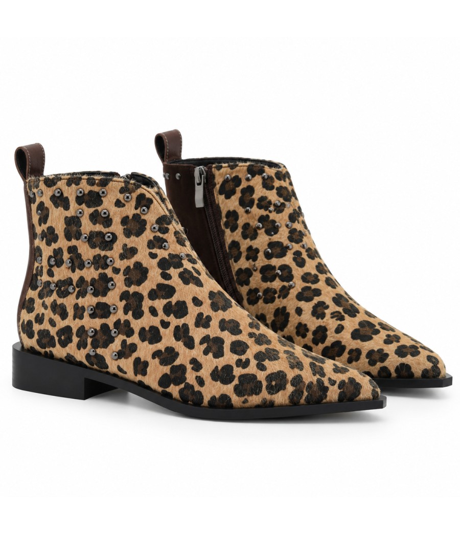 Botin Leopardo con Tachas y Punta Fina Montevita 105387