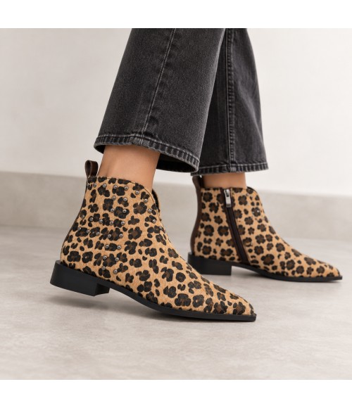 Botin Leopardo con Tachas y Punta Fina Montevita 105387