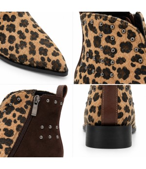 Botin Leopardo con Tachas y Punta Fina Montevita 105387