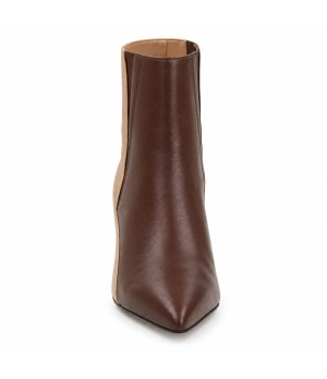 Botin Marron Bicolor Tacon Fino Elastico Montevita 105389