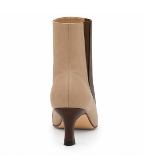 Botin Marron Bicolor Tacon Fino Elastico Montevita 105389