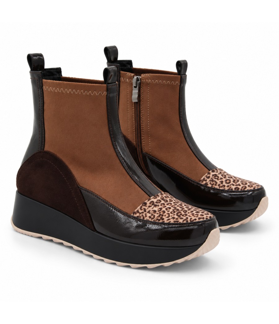 Botin Marron Leopardo Cuna Deportivo Montevita 105392