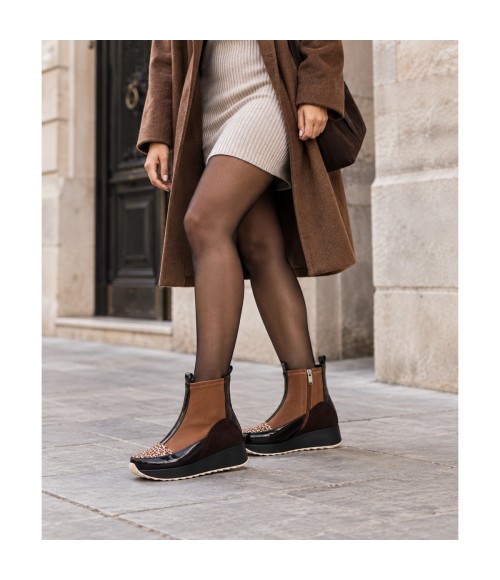 Botin Marron Leopardo Cuna Deportivo Montevita 105392